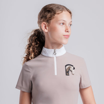 Cavalleria Toscana Girls’ Technical Polo with Horse Patch