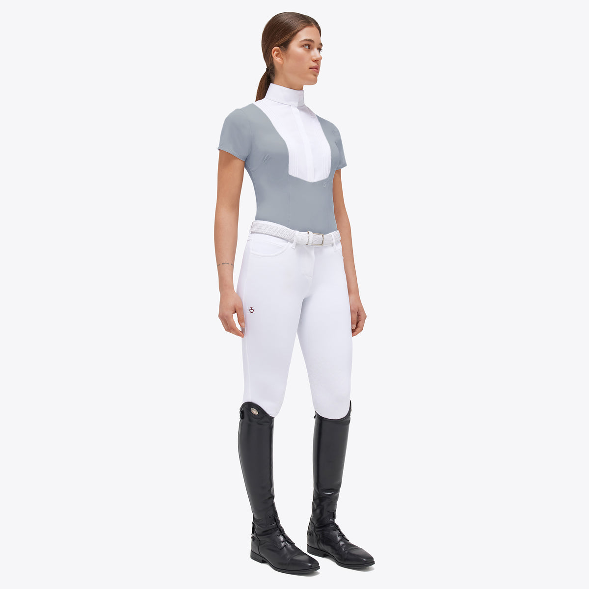 Cavalleria Toscana Women's American Short Sleeve Riding Shirt