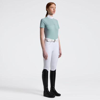 Cavalleria Toscana CT Perforated Jersey S/S Button Competition Polo