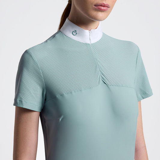 Cavalleria Toscana Women's Competition Shirt in Technical Jersey with Zip