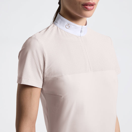 Cavalleria Toscana CT Short Sleeve Perforated Jersey inserts Riding Shirt