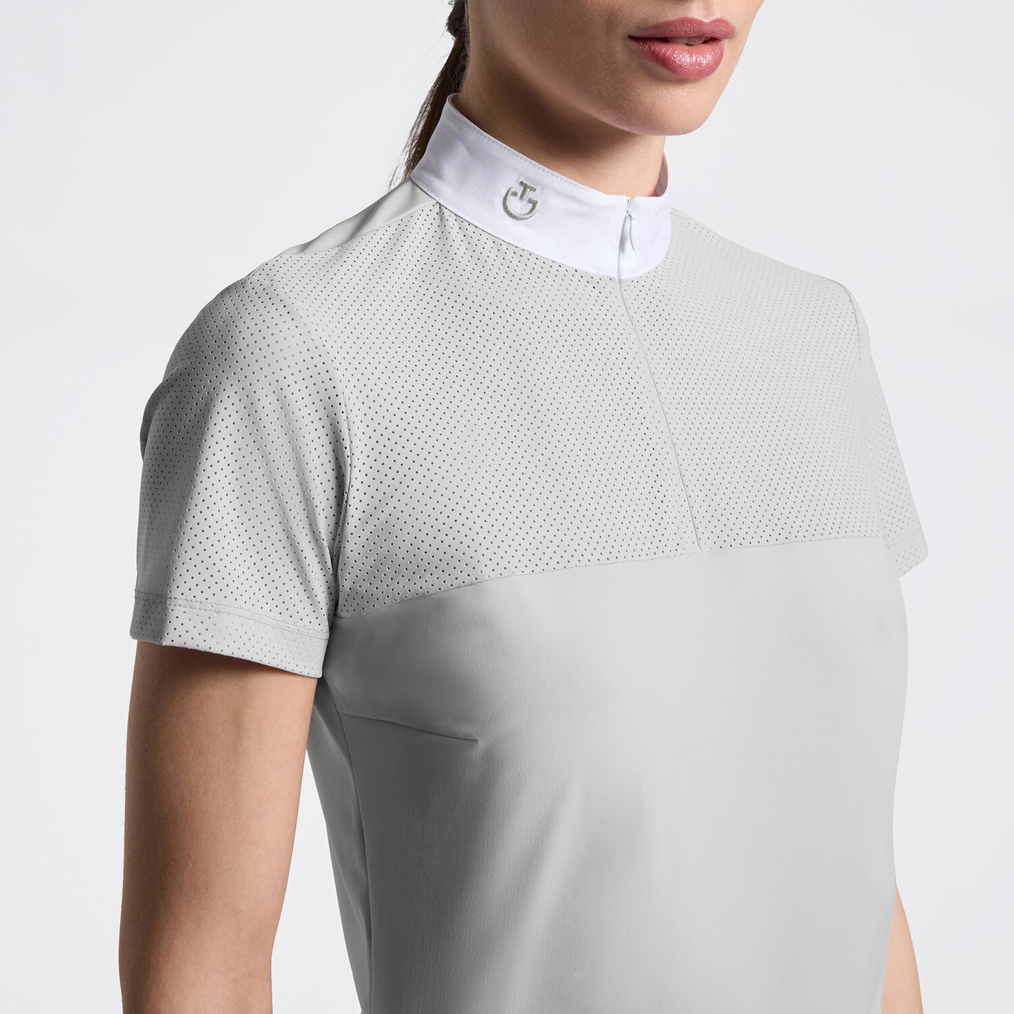 Cavalleria Toscana CT Short Sleeve Perforated Jersey inserts Riding Shirt