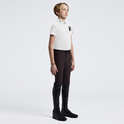 Cavalleria Toscana Boys’ Technical Polo with Horse Patch