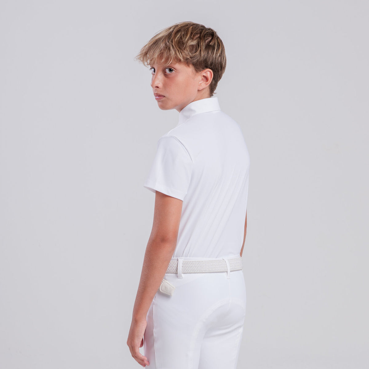 Cavalleria Toscana Boys’ Technical Polo with Horse Patch