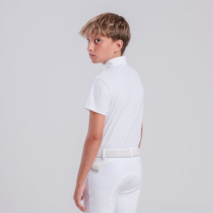 Cavalleria Toscana Boys’ Technical Polo with Horse Patch
