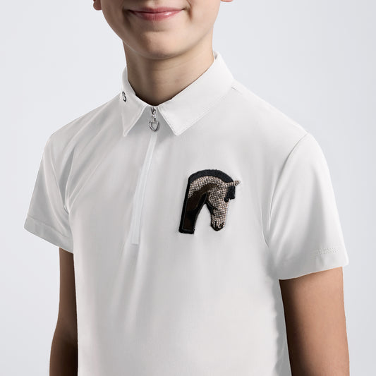 Cavalleria Toscana Boys’ Technical Polo with Horse Patch