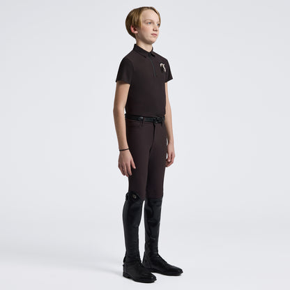 Cavalleria Toscana Boys’ Technical Polo with Horse Patch