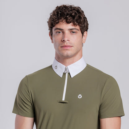 Cavalleria Toscana Men’s Jersey Competition Shirt with Zip