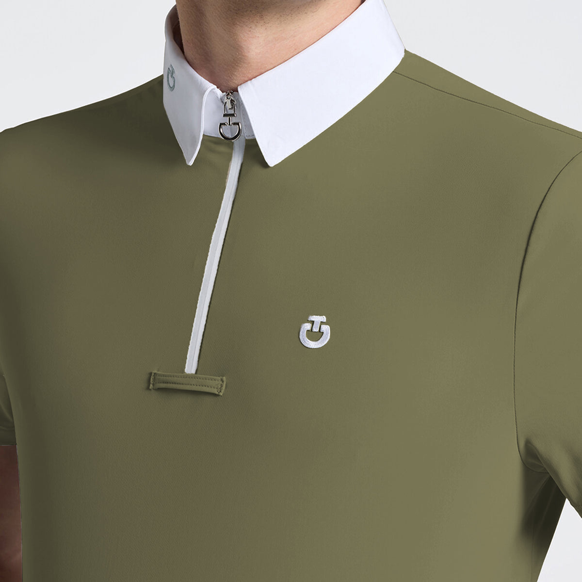 Cavalleria Toscana Men’s Jersey Competition Shirt with Zip