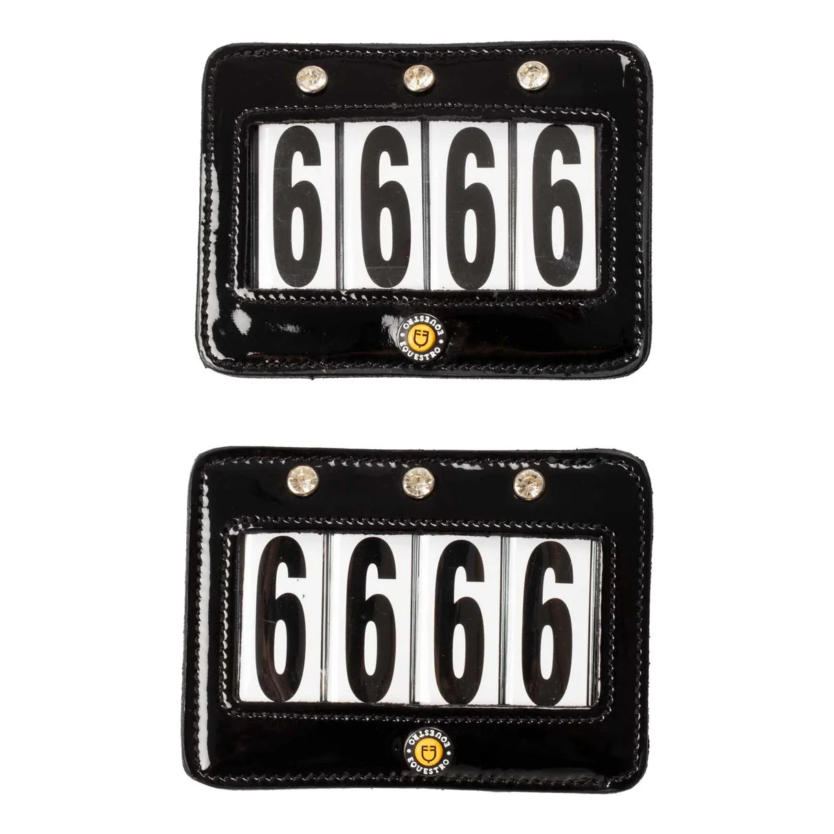 Equestro 4 Digits Competition Number Holder With Crystals