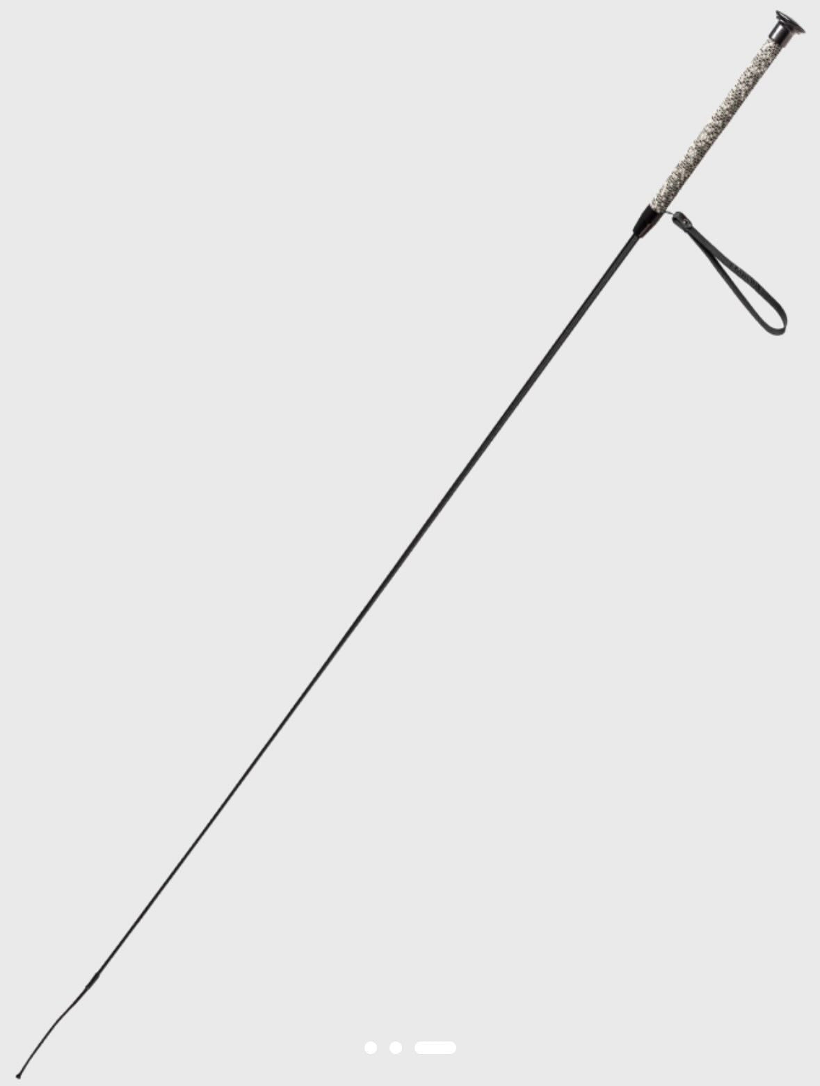 Equiline Dressage whip with black rhinestones handle