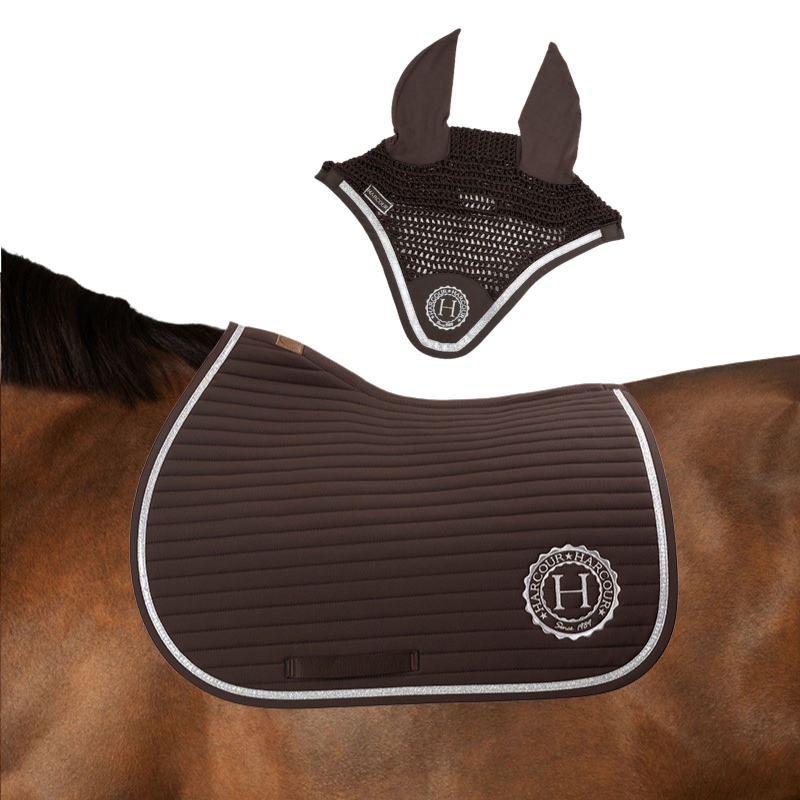 (Set) Harcour Karembar Saddle Pad + FREDY Flyveil