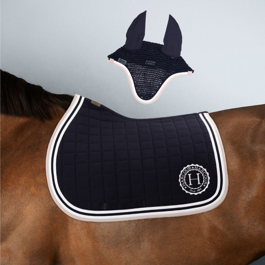 (Set) Harcour Soft Saddle Pad + FEEBY Fly Veil