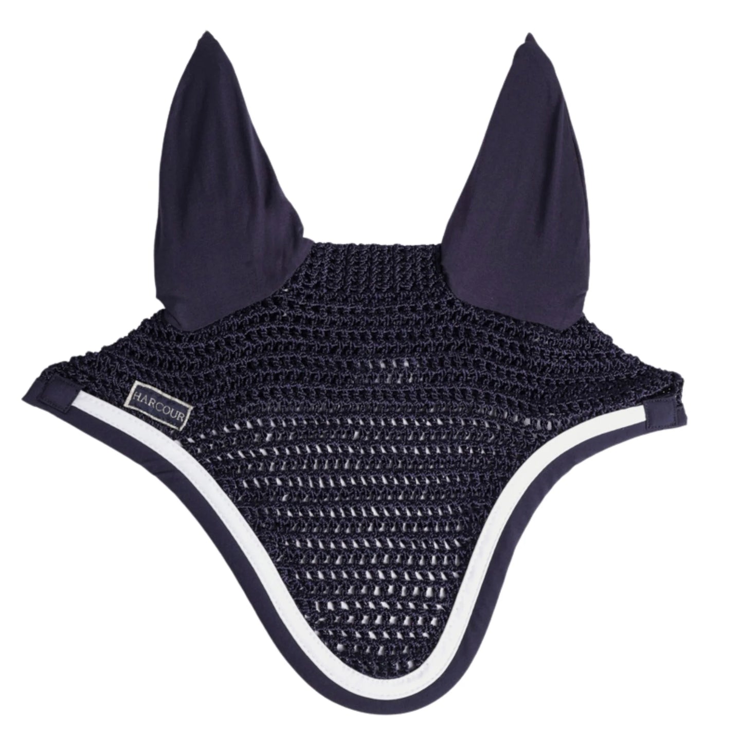 (Set) Harcour Soft Saddle Pad and Feeby Ear Net - Navy/Emerald Green