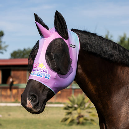 AmaHorse Lycra Anti-Fly Mask w Ear Cover Net