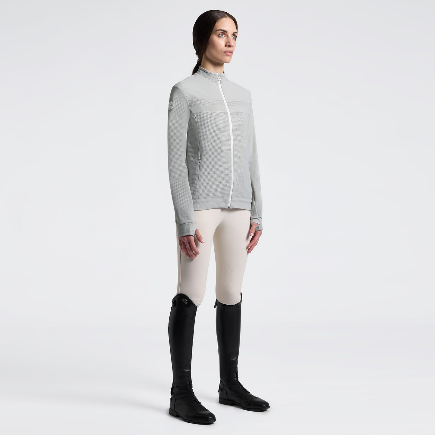 Cavalleria Toscana Women's Sweatshirt in Tech Knit with Zip