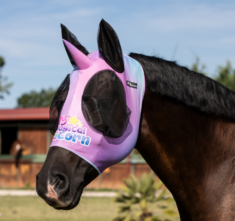 UNICORN ANTI-FLY MASK WITH EAR COVER NET