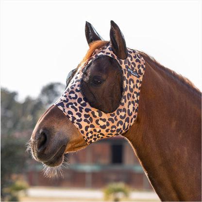 AmaHorse Lycra Anti-Fly Mask w Ear Cover Net
