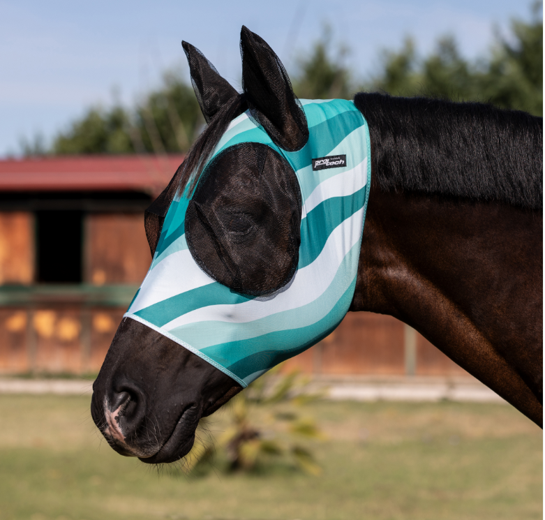 AmaHorse Lycra Anti-Fly Mask w Ear Cover Net