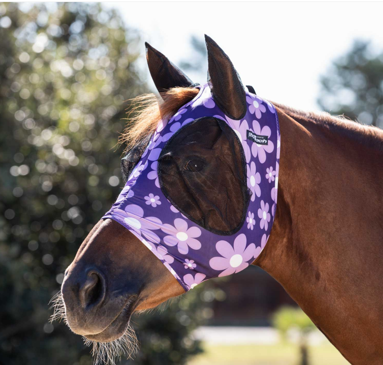 AmaHorse Lycra Anti-Fly Mask w Ear Cover Net