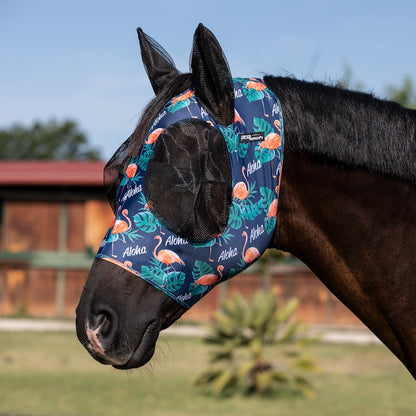 AmaHorse Lycra Anti-Fly Mask w Ear Cover Net