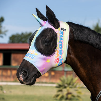 AmaHorse Lycra Anti-Fly Mask w Ear Cover Net