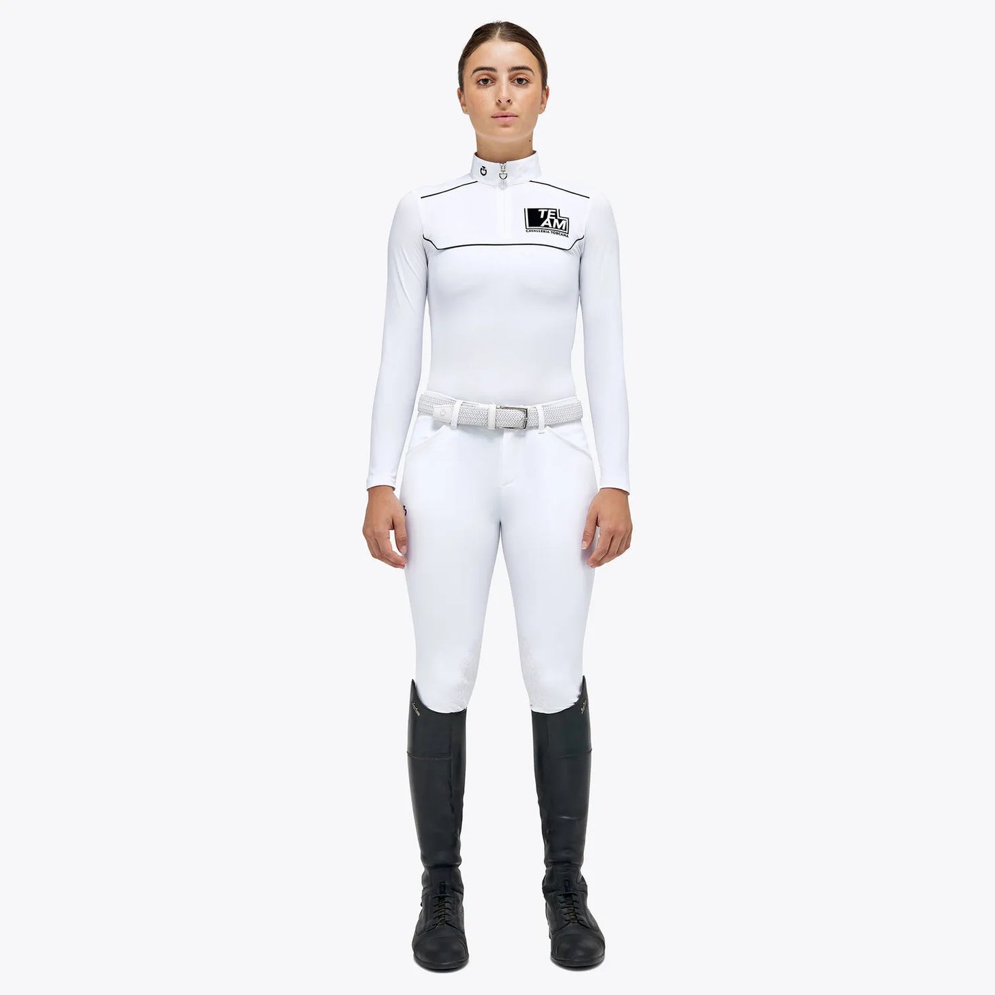 Cavalleria Toscana CT Team Daytona Jersey L/S Zip Competition Polo