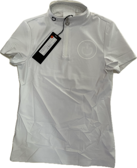 Cavalleria Toscana CT Cross Stitch Print Jersey S/S Button Up Competition