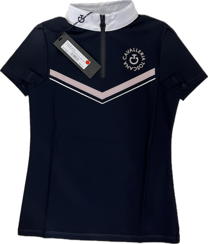 Cavalleria Toscana CT Orbit Print Jersey S/S Zip Competition Polo