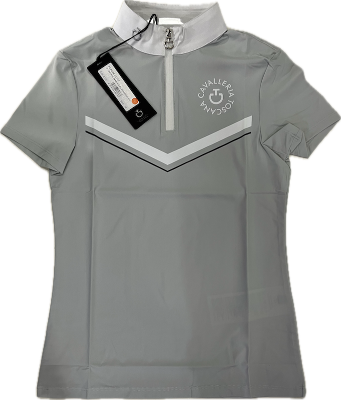 Cavalleria Toscana CT Orbit Print Jersey S/S Zip Competition Polo