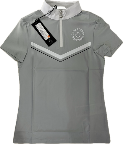 Cavalleria Toscana CT Orbit Print Jersey S/S Zip Competition Polo