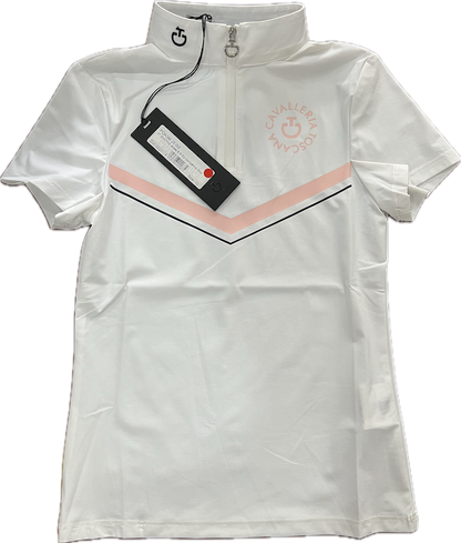 Cavalleria Toscana CT Orbit Print Jersey S/S Zip Competition Polo