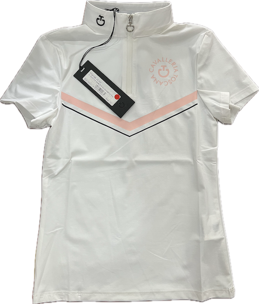 Cavalleria Toscana CT Orbit Print Jersey S/S Zip Competition Polo