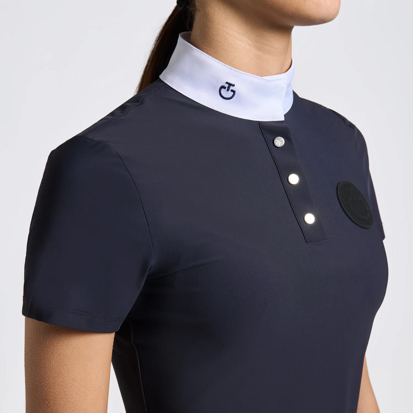 Cavalleria Toscana CT Jersey S/S Button Competition Polo