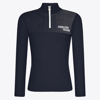 Cavalleria Toscana CT Pop Art Jersey Fleece L/S Zip Training Polo