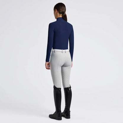 Cavalleria Toscana CT Insert Micro Perforated Jersey LS Training Polo w Emb