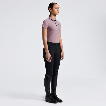 Cavalleria Toscana CT S/S Jersey w/Horse Print Training Polo