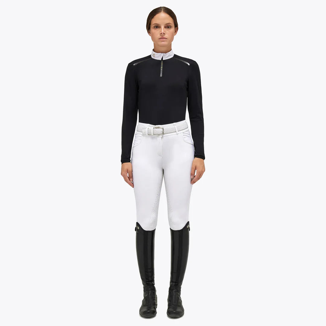 Cavalleria Toscana REVO Premier Tech Wool L/S Competition Zip Polo