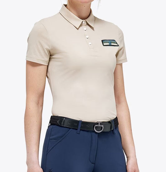 Cavalleria Toscana Lightweight Performance PiquE S/S Button Training Polo