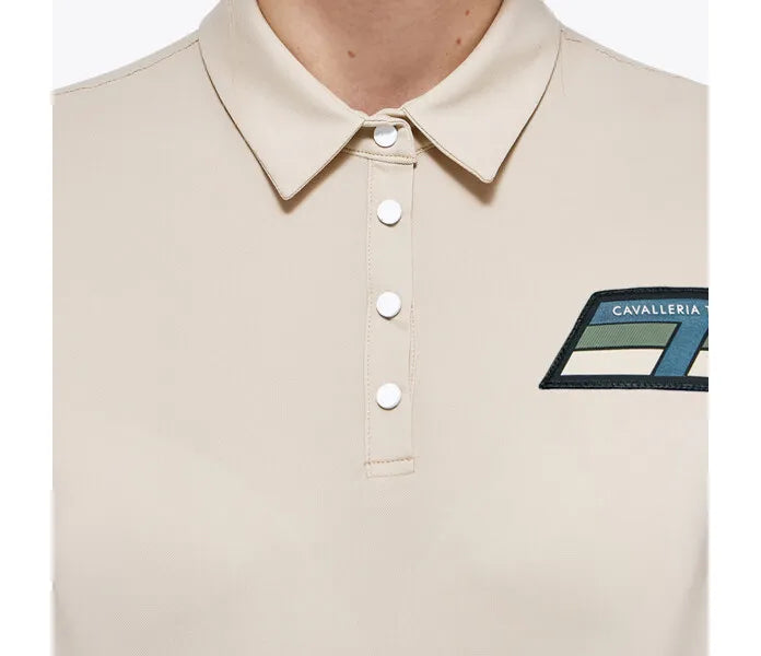 Cavalleria Toscana Lightweight Performance PiquE S/S Button Training Polo