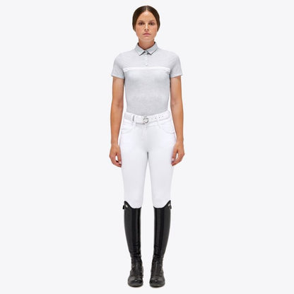 Cavalleria Toscana Jersey Mesh S/S Button Up Training Polo w Logo Tape