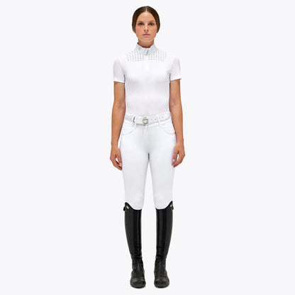 Cavalleria Toscana Lightweight Pique S/S Zip Competition Polo