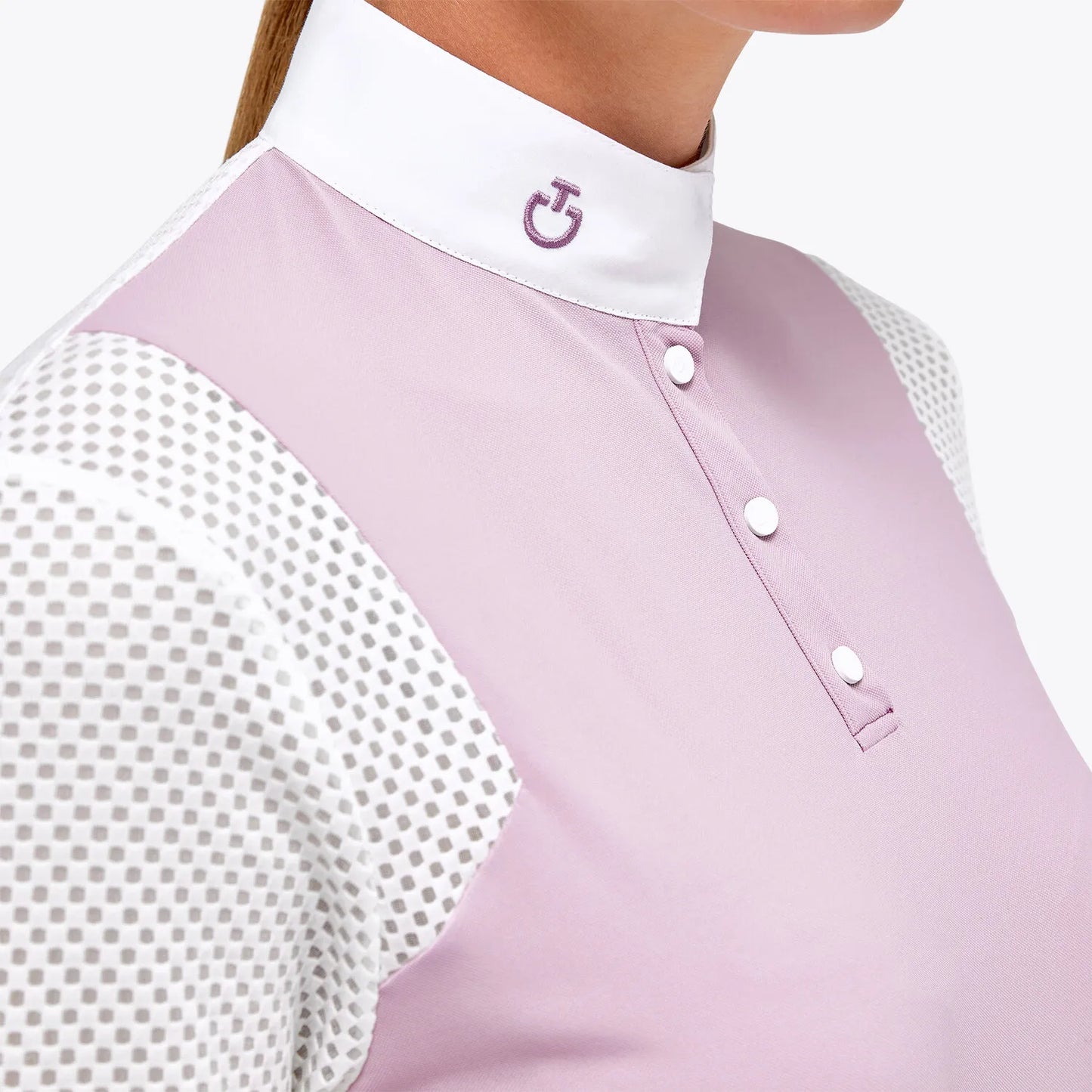 Cavalleria Toscana Lightweight Pique and Tech Mesh S/S Competition Polo