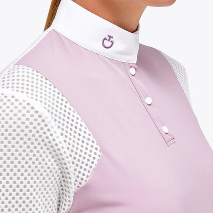 Cavalleria Toscana Lightweight Pique and Tech Mesh S/S Competition Polo