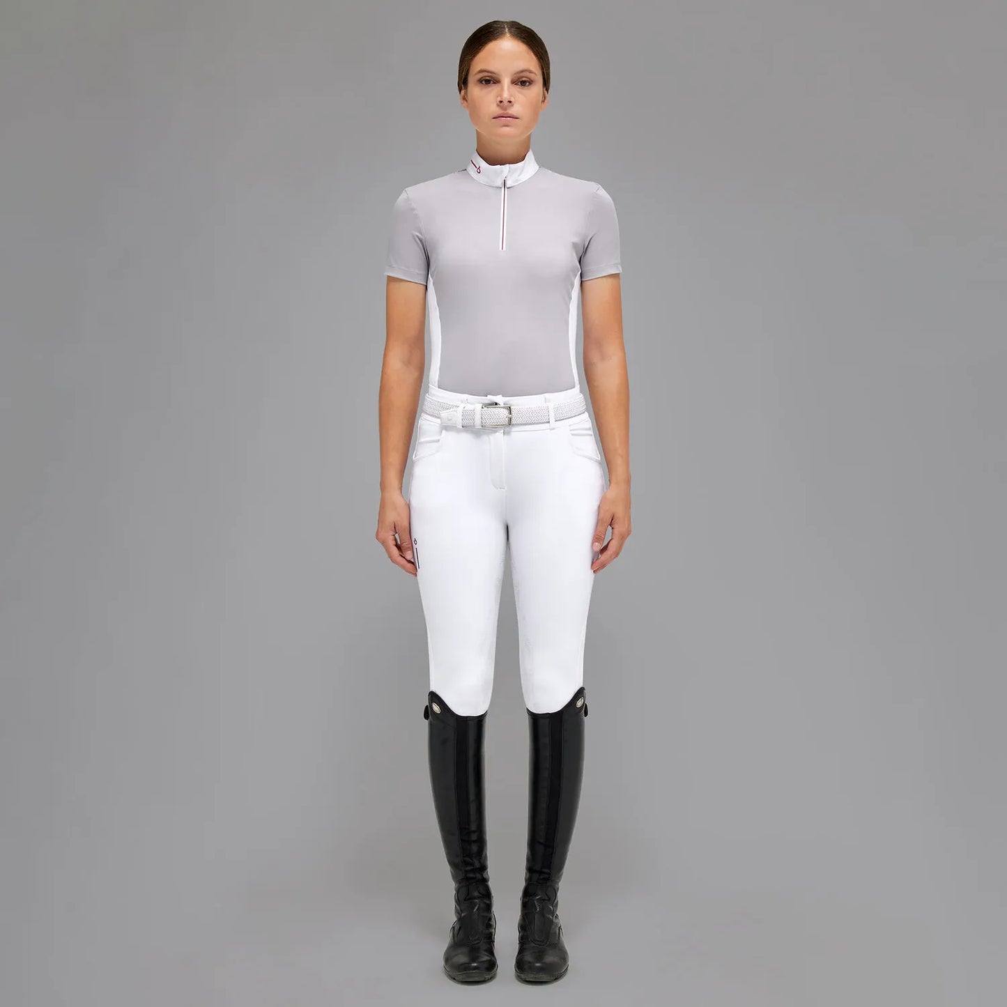 Cavalleria Toscana Revo S/S Jersey Competition Zip Polo w Tech Knit Back Inserts