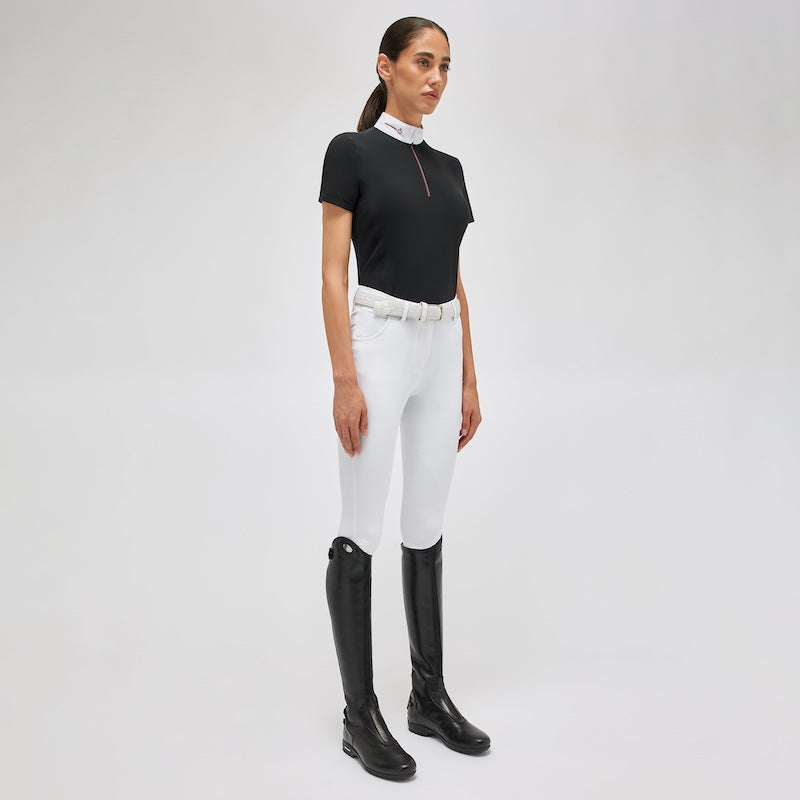 Cavalleria Toscana Revo S/S Jersey Competition Zip Polo w Tech Knit Back Inserts