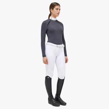 Cavalleria Toscana Tech Piquet L/S Competition Polo w Jersey Mesh Inserts