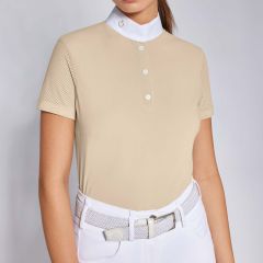 Cavalleria Toscana CT Perforated Jersey S/S Button Competition Polo