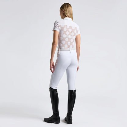 Cavalleria Toscana CT Perforated Jacquard and Jersey S/S Training Polo