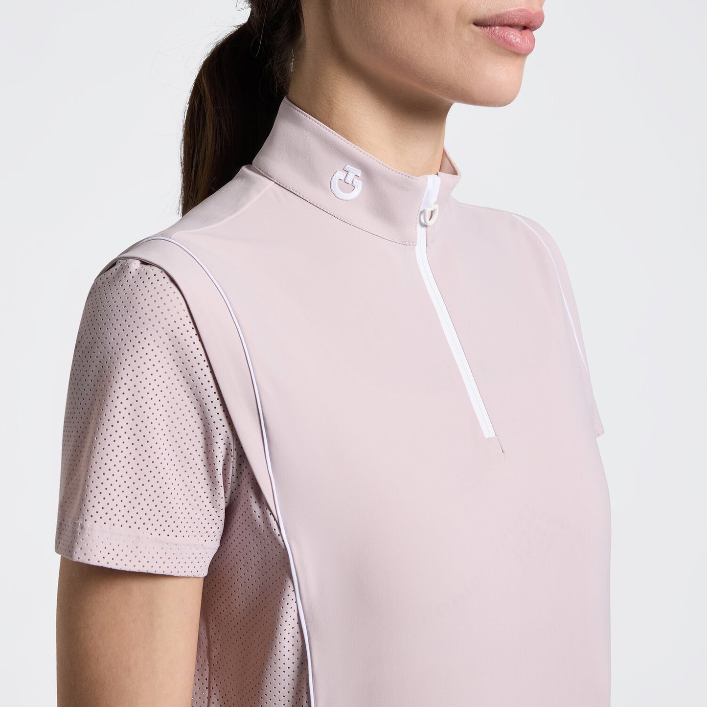 Cavalleria Toscana Women's Short Sleeve Training Polo in Jersey